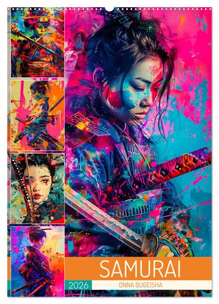 Samurai - Onna Bugeisha (Wandkalender 2026 DIN A2 hoch) CALVENDO Monatskalender