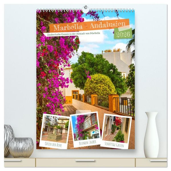 Marbella - Andalusien (hochwertiger Premium Wandkalender 2026 DIN A2 hoch) Kunstdruck in Hochglanz