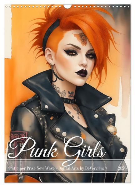 Punk Girls mit einer Prise New Wave (Wandkalender 2026 DIN A3 hoch) CALVENDO Monatskalender
