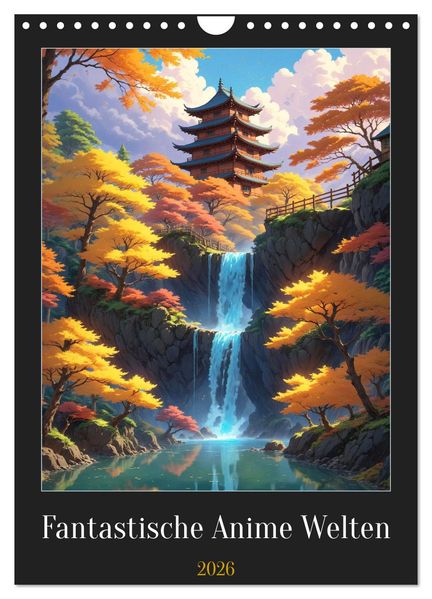 Fantastische Anime Welten (Wandkalender 2026 DIN A4 hoch) CALVENDO Monatskalender