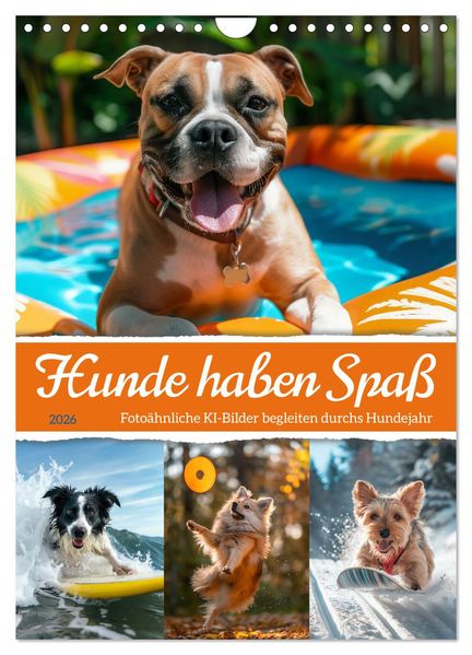 Hunde haben Spaß (Wandkalender 2026 DIN A4 hoch) CALVENDO Monatskalender