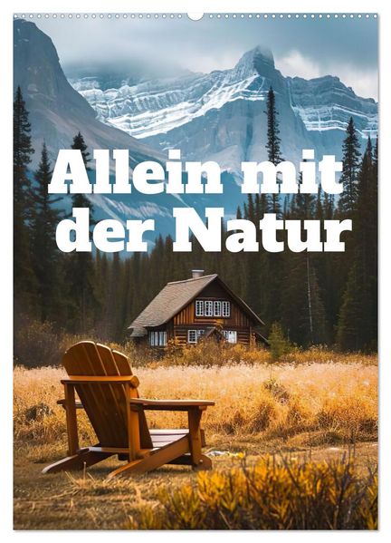 Allein mit der Natur (Wandkalender 2026 DIN A2 hoch) CALVENDO Monatskalender