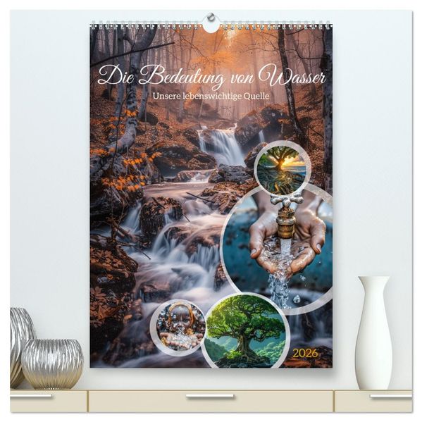 Die Bedeutung von Wasser (hochwertiger Premium Wandkalender 2026 DIN A2 hoch) Kunstdruck in Hochglanz