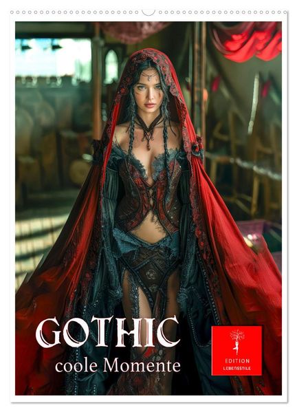 Gothic coole Momente (Wandkalender 2026 DIN A2 hoch) CALVENDO Monatskalender