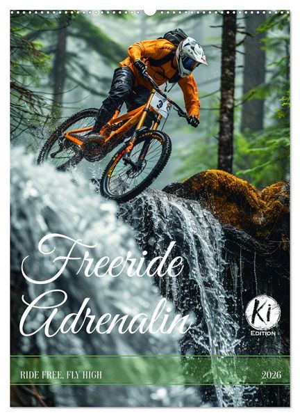 Freeride Adrenalin (Wandkalender 2026 DIN A2 hoch) CALVENDO Monatskalender