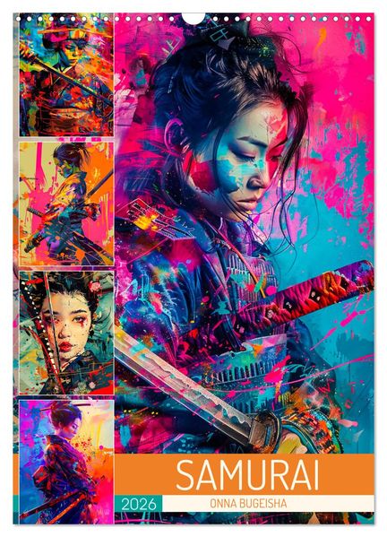 Samurai - Onna Bugeisha (Wandkalender 2026 DIN A3 hoch) CALVENDO Monatskalender