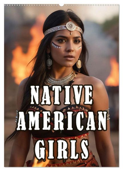 Native American Girls (Wandkalender 2026 DIN A2 hoch) CALVENDO Monatskalender