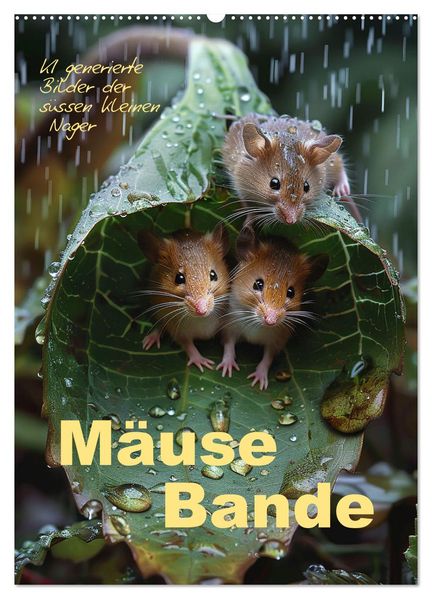 Mäusebande (Wandkalender 2026 DIN A2 hoch) CALVENDO Monatskalender