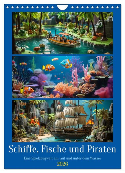 Schiffe Fische und Piraten (Wandkalender 2026 DIN A4 hoch) CALVENDO Monatskalender