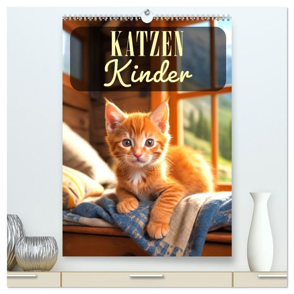 Katzenkinder (hochwertiger Premium Wandkalender 2026 DIN A2 hoch) Kunstdruck in Hochglanz