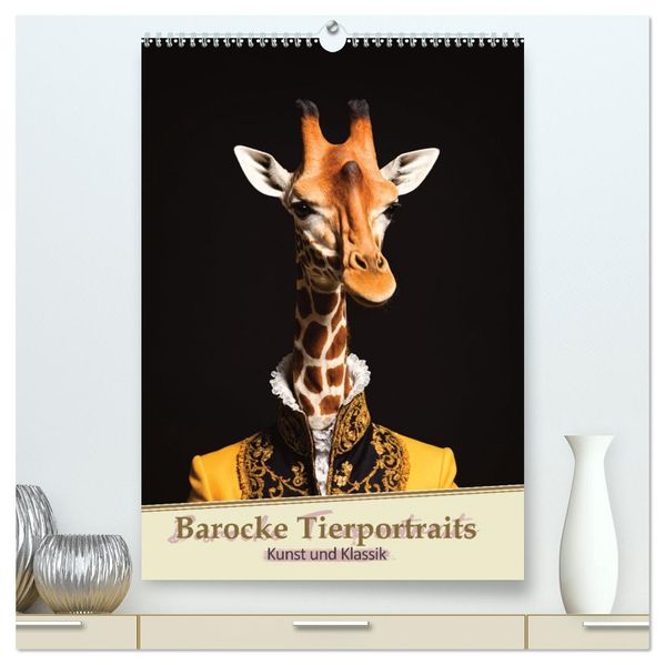 Barocke Tierportraits - Kunst und Klassik (hochwertiger Premium Wandkalender 2026 DIN A2 hoch) Kunstdruck in Hochglanz