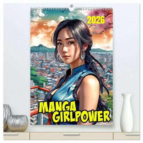 Manga Girlpower (hochwertiger Premium Wandkalender 2026 DIN A2 hoch) Kunstdruck in Hochglanz