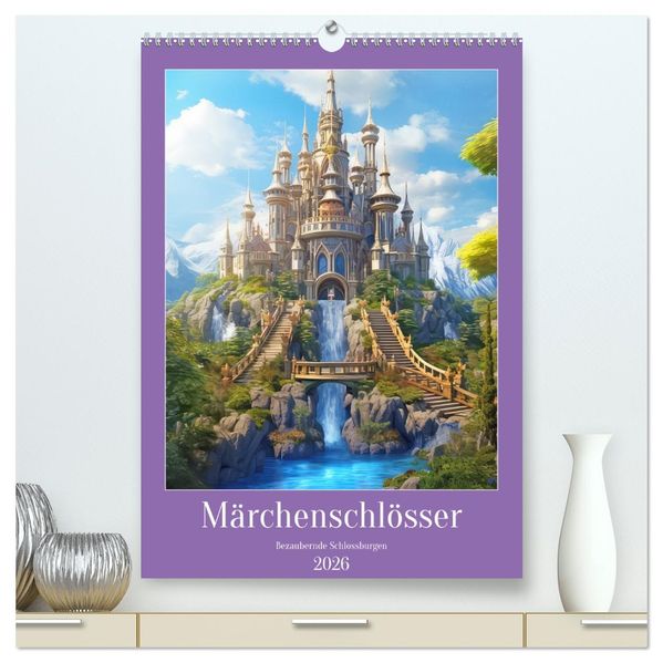 Märchenschlösser - Bezaubernde Schlossburgen (hochwertiger Premium Wandkalender 2026 DIN A2 hoch) Kunstdruck in Hochglanz
