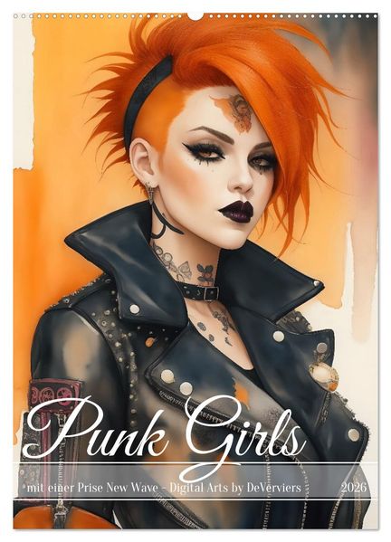 Punk Girls mit einer Prise New Wave (Wandkalender 2026 DIN A2 hoch) CALVENDO Monatskalender