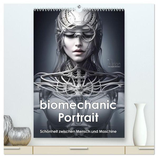 Biomechanic Portrait - Schönheit zwischen Mensch und Maschine (hochwertiger Premium Wandkalender 2026 DIN A2 hoch) Kunstdruck in Hochglanz