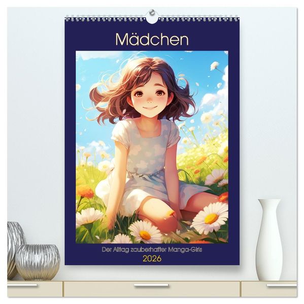 Mädchen. Der Alltag zauberhafter Manga-Girls (hochwertiger Premium Wandkalender 2026 DIN A2 hoch) Kunstdruck in Hochglanz