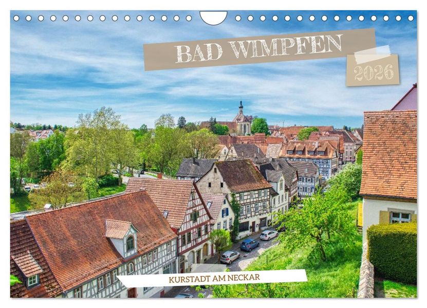 Bad Wimpfen - Kurstadt am Neckar (Wandkalender 2026 DIN A4 quer) CALVENDO Monatskalender