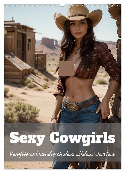 Sexy Cowgirls (Wandkalender 2026 DIN A2 hoch) CALVENDO Monatskalender
