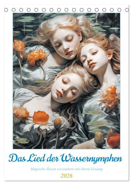Das Lied der Wassernymphen (Tischkalender 2026 DIN A5 hoch) CALVENDO Monatskalender