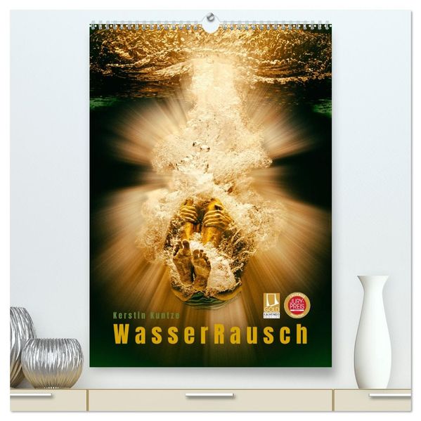WasserRausch (hochwertiger Premium Wandkalender 2026 DIN A2 hoch) Kunstdruck in Hochglanz
