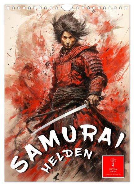 Samurai Helden (Wandkalender 2026 DIN A4 hoch) CALVENDO Monatskalender
