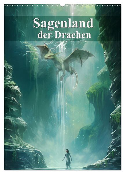 Sagenland der Drachen (Wandkalender 2026 DIN A2 hoch) CALVENDO Monatskalender