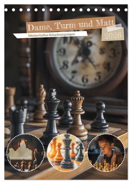 Dame Turm und Matt (Tischkalender 2026 DIN A5 hoch) CALVENDO Monatskalender