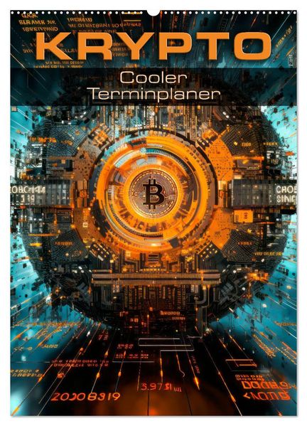 KRYPTO Cooler Terminplaner (Wandkalender 2026 DIN A2 hoch) CALVENDO Monatskalender