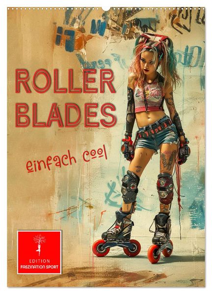 Rollerblades - einfach cool (Wandkalender 2026 DIN A2 hoch) CALVENDO Monatskalender