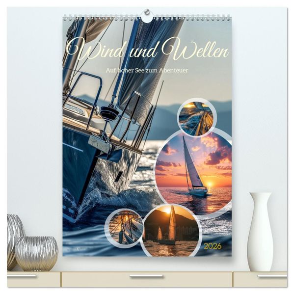 Wind und Wellen (hochwertiger Premium Wandkalender 2026 DIN A2 hoch) Kunstdruck in Hochglanz