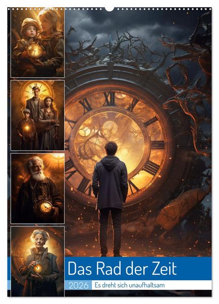 Das Rad der Zeit (Wandkalender 2026 DIN A2 hoch) CALVENDO Monatskalender