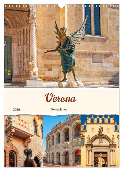 Verona - Reiseplaner (Wandkalender 2026 DIN A3 hoch) CALVENDO Monatskalender