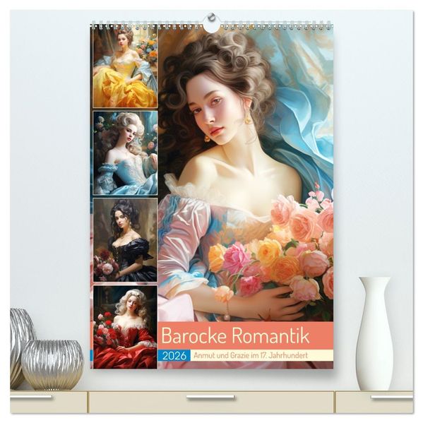 Barocke Romantik. Anmut und Grazie im 17. Jahrhundert (hochwertiger Premium Wandkalender 2026 DIN A2 hoch) Kunstdruck in Hochglanz