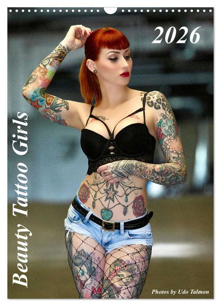 Beauty Tattoo Girls 2026 (Wandkalender 2026 DIN A3 hoch) CALVENDO Monatskalender