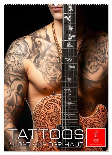 Tattoos Kunst auf der Haut (Wandkalender 2026 DIN A2 hoch) CALVENDO Monatskalender