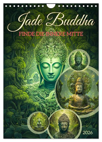 Jade Buddha - Finde die innere Mitte (Wandkalender 2026 DIN A4 hoch) CALVENDO Monatskalender