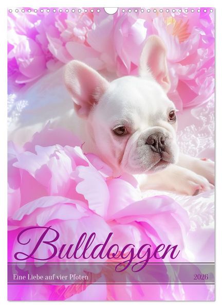 Bulldoggen (Wandkalender 2026 DIN A3 hoch) CALVENDO Monatskalender