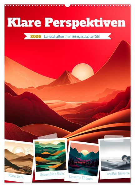 Klare Perspektiven (Wandkalender 2026 DIN A2 hoch) CALVENDO Monatskalender