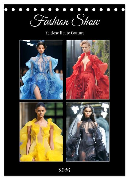 Fashion Show. Zeitlose Haute Coutour (Tischkalender 2026 DIN A5 hoch) CALVENDO Monatskalender