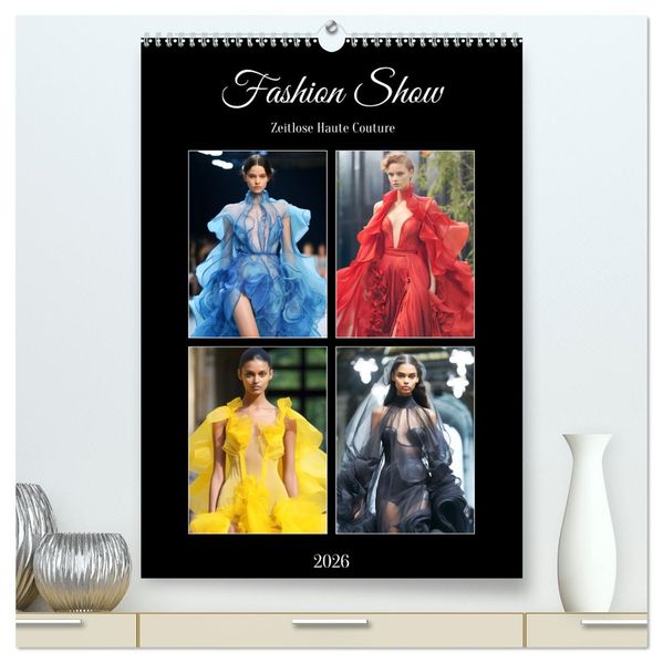 Fashion Show. Zeitlose Haute Coutour (hochwertiger Premium Wandkalender 2026 DIN A2 hoch) Kunstdruck in Hochglanz