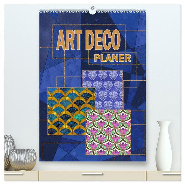 Art Deco Planer (hochwertiger Premium Wandkalender 2026 DIN A2 hoch) Kunstdruck in Hochglanz