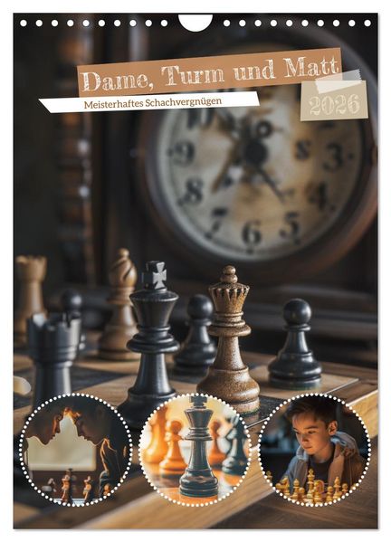 Dame Turm und Matt (Wandkalender 2026 DIN A4 hoch) CALVENDO Monatskalender