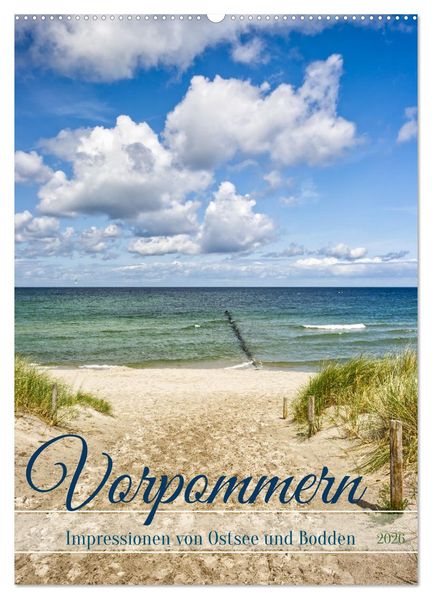 Vorpommern Impressionen von Ostsee und Bodden (Wandkalender 2026 DIN A2 hoch) CALVENDO Monatskalender