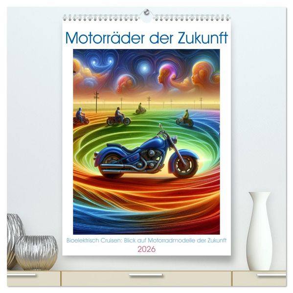 Motorräder der Zukunft (hochwertiger Premium Wandkalender 2026 DIN A2 hoch) Kunstdruck in Hochglanz