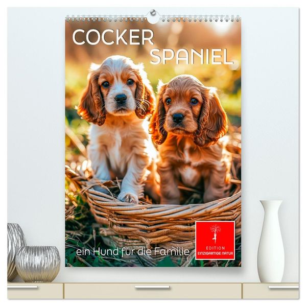 Cocker Spaniel - ein Hund für die Familie (hochwertiger Premium Wandkalender 2026 DIN A2 hoch) Kunstdruck in Hochglanz