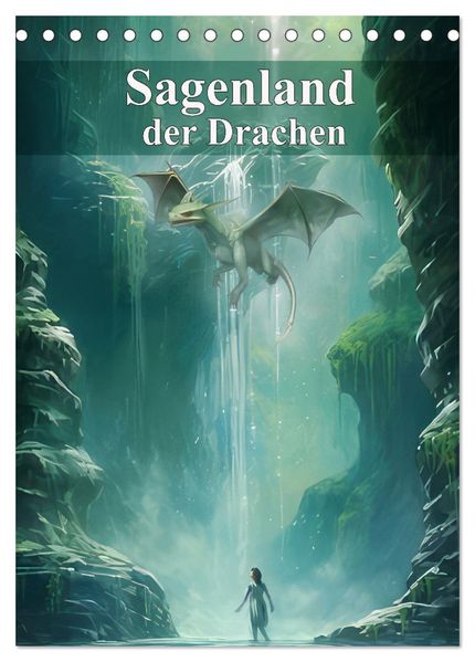 Sagenland der Drachen (Tischkalender 2026 DIN A5 hoch) CALVENDO Monatskalender
