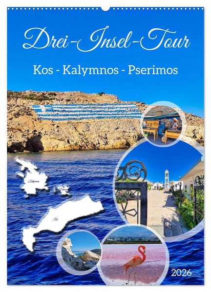 Drei-Insel-Tour (Wandkalender 2026 DIN A2 hoch) CALVENDO Monatskalender