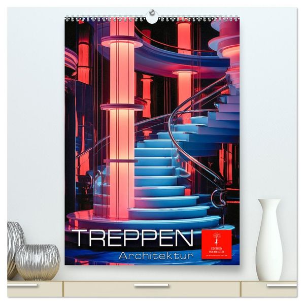 Treppen Architektur (hochwertiger Premium Wandkalender 2026 DIN A2 hoch) Kunstdruck in Hochglanz