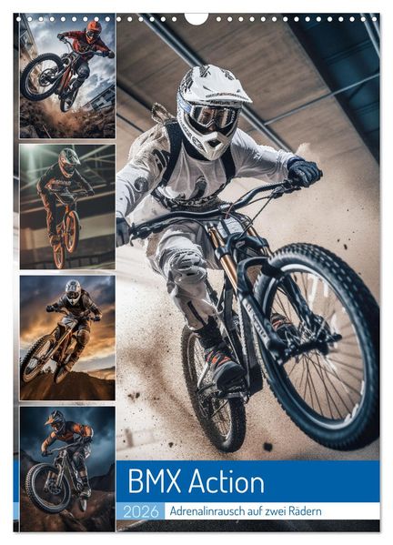 BMX Action (Wandkalender 2026 DIN A3 hoch) CALVENDO Monatskalender