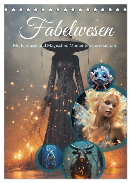 Fabelwesen (Tischkalender 2026 DIN A5 hoch) CALVENDO Monatskalender